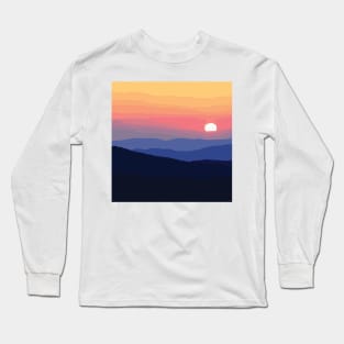 Sunset by the mountains I Landscape Long Sleeve T-Shirt